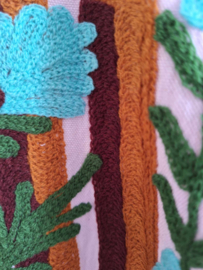 Jasje Bloemen en Streepjes Bruin/Turquoise