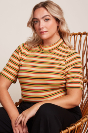 Turtle Top Seaside Stripe Spring Yellow 09716-833