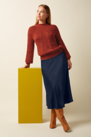 Bibi Skirt Star Satin Evening Blue