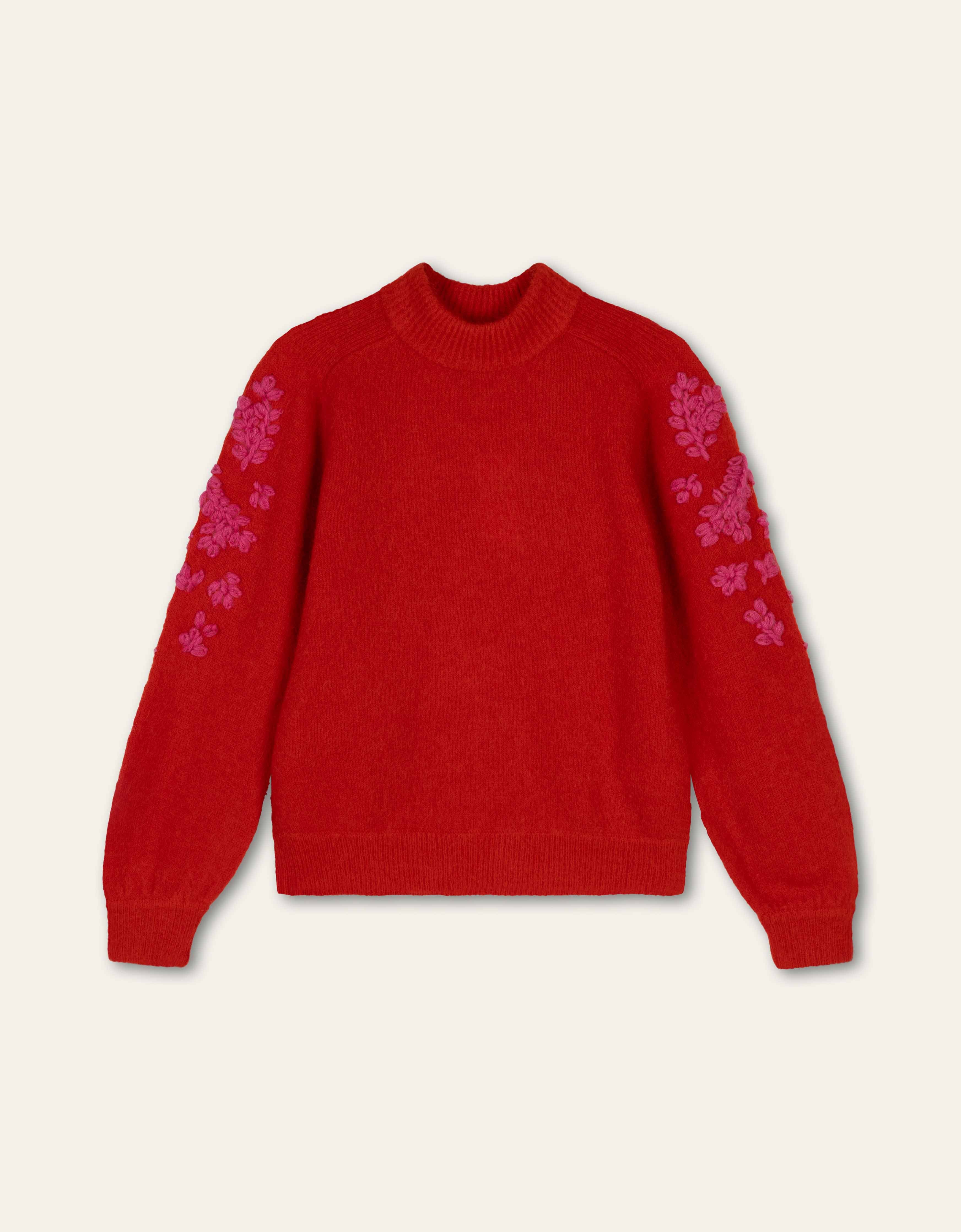 Keesje Knitted Turtle Pullover Aurora Red