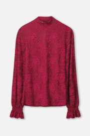 Turtleneck Ruby Lace Burgundy Red