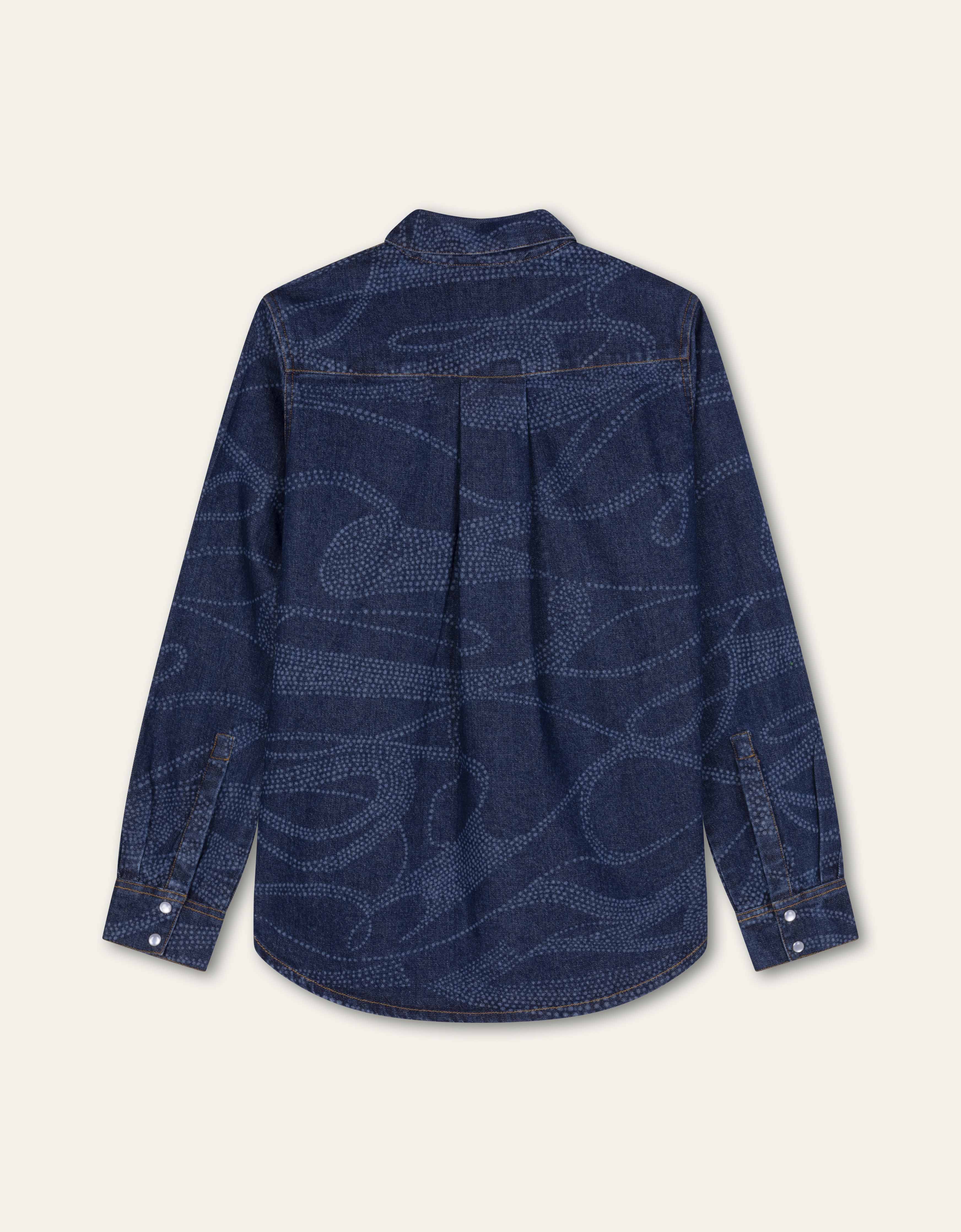 Bea Woven Blouse Blue Indigo