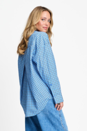 Blouse Beau Check Sapphire Blue