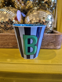 Medium Alphabet Cup B (b) Stripes