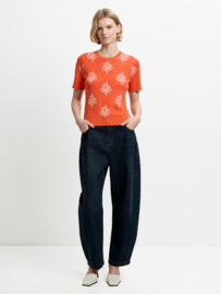 Imelda Ditsy Floral Tee Paradise Orange/Porcelain