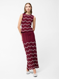 LAATSTE Trudy Crochet Top Burgundy 78YNB MAAT XL