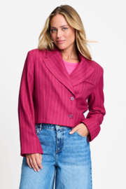 Blazer Rowan Striped Burgundy Red