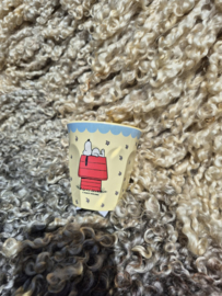 Melamine Cup with Cream Snoopy Print Medium