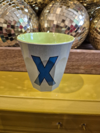 Medium Alphabet Cup Plain X (b)