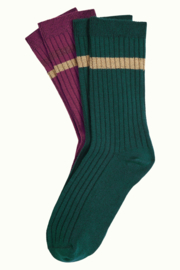 Socks 2-Pack Paz Pine Green