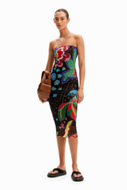 Bandeau Midi Jurk Junglemotief 24SWMK14