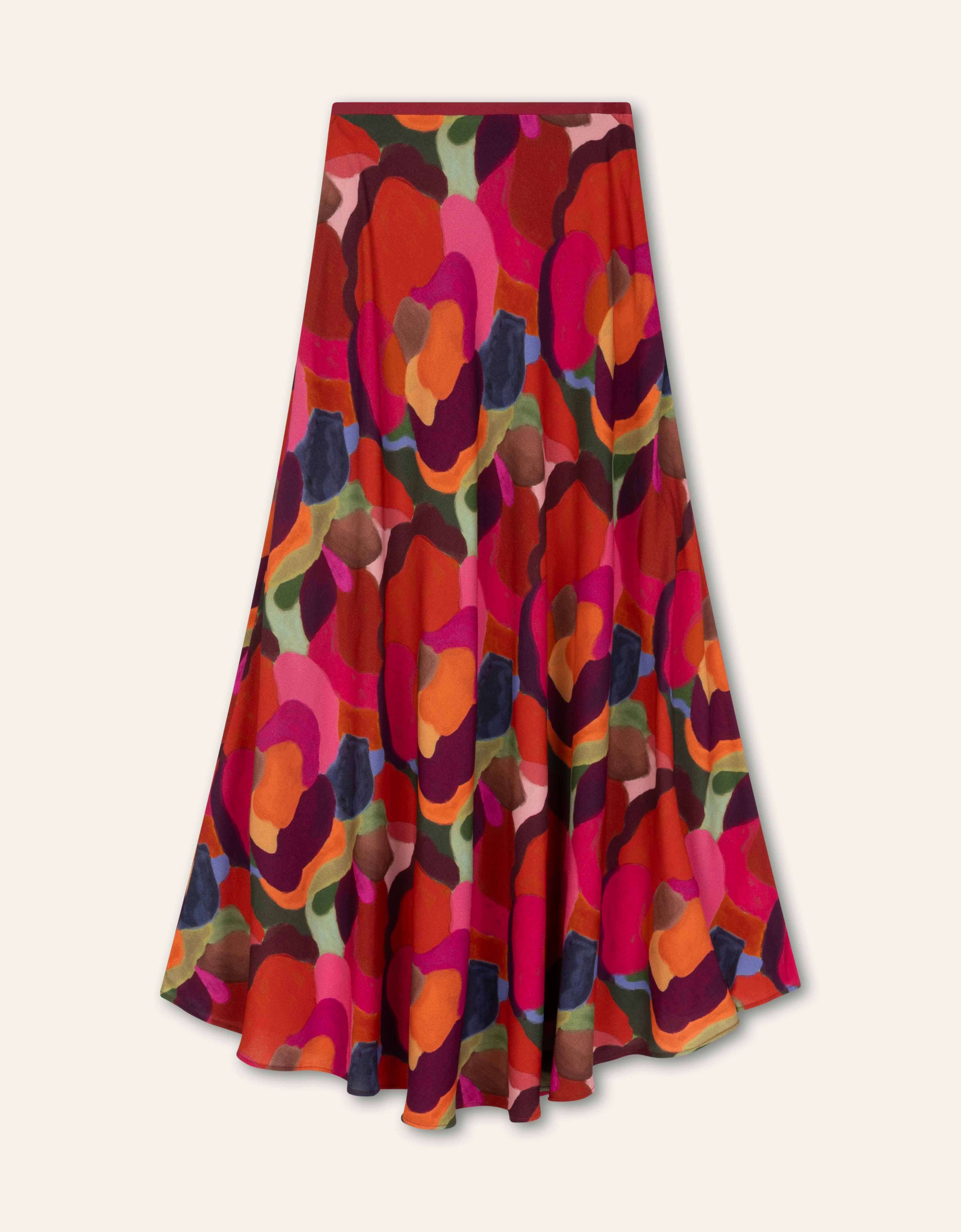 Sabina Woven Skirt Ruma Red