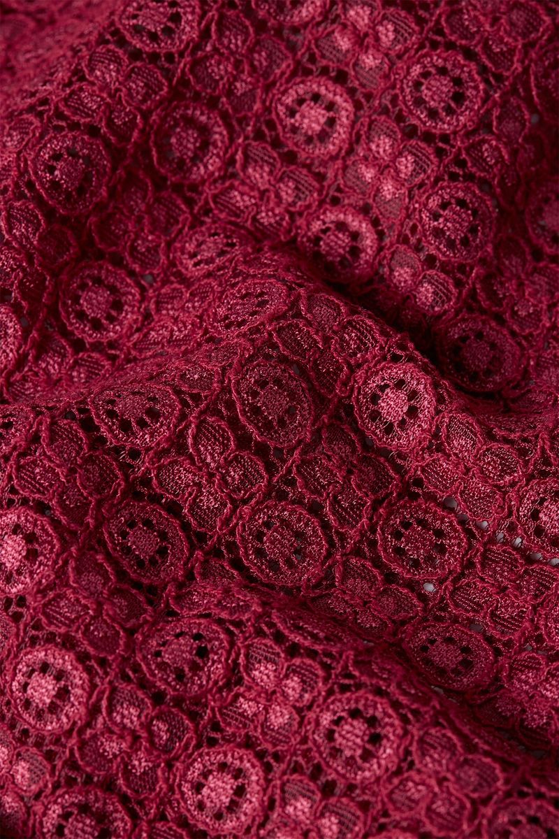 Elia Blouse Branco Lace Beaujolais Red