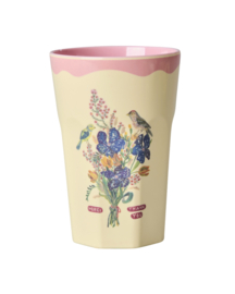 Melamine Large Cup with Nathalie LÉte Print Neon Pink Vol.2