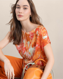 Printed Satin Tee 515TAKI025