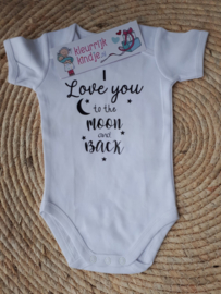 Romper "I love you to the moon and back"
