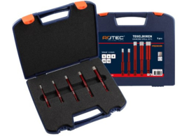ROTEC 5 delige, 6 kant diamantboorkronenset, PREMIUM Type 758 (1x ø5, 6, 8, 10 en 12mm)