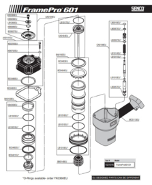 Onderdeel Senco LB1017 O-ring