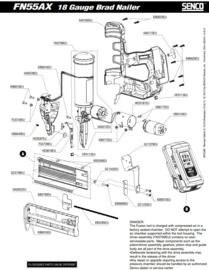 Onderdeel Senco YK0848EU Fusion F16/ FN65RHA