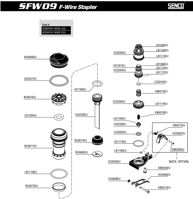 Onderdeel Senco LB1266EU seal (model SFW09-F)