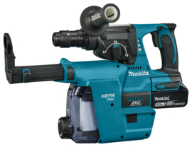 Makita DHR243RTJW 18V Combihamer met stofafzuiging