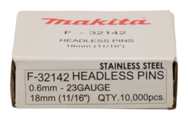 JS-CZ pin JS18EGA - CZ11EGA 18MM RVS - INOX doos a 10.000 stuks