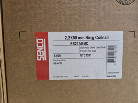 SUPERDEAL: Senco compressor + luchtslang + coilnailer + nagels RVS en gegalvaniseerd