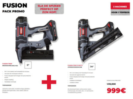 FUSION PACK PROMO (F18XP BODY + F15XP COMPLEET 2 ACCU'S)
