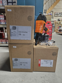 SUPERDEAL: Senco compressor + luchtslang + coilnailer + nagels RVS en gegalvaniseerd