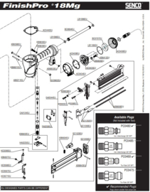 Onderdeel Senco CA0124EU Trigger valve assy