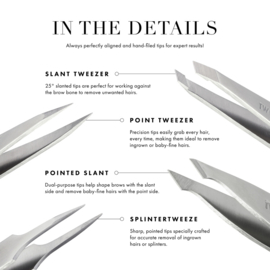 Tweezerman - Slant Tweezer classic Stainless Steel in square tube