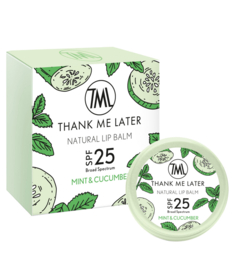 Thank Me Later - Natural Lip Balm SPF25 Mint & Cucumber 10gr