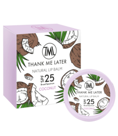 Thank Me Later - Natural Lip Balm SPF25 Coconut 10gr