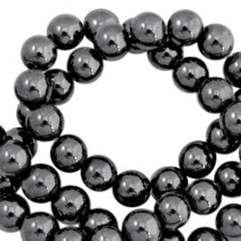 Perles hématite, pierre naturelle 4mm / 100 pièces/ KD44448