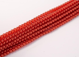Oranje 4 mm pearl shine / streng 120 stuks / KD49251
