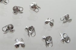 Kalotjes met oogje Nikkelkleur  8x4mm / 50 stuks / KD18329