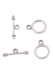 Fermir Toggle Nickel -  15x12mm / 4 sets    / KD19720