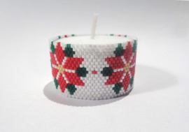 Pattern Tea light Cover Poinsetta