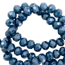 Facettes Bleu Peacoat 4x3mm / +/-150 pièes/ KD60943