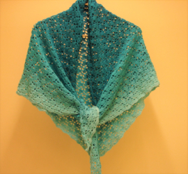 Gehaakte sjaal Turquoise