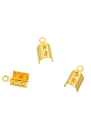 Pinces en métal pour lacets et cuir 11x6mm / doré / 20 pièces / KD24461