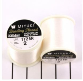 Miyuki Fil Nylon Beading thread B  -  Blanc cassé    - 50 mètres - Nr 2