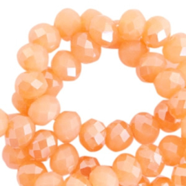 Peach  pearl high shine  4x3mm / ± 150 stuks / KD44308