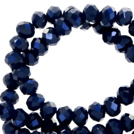 Dark blue-pearl shine coating 4x3mm  / ± 150 pièces / KD62450