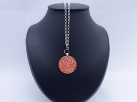 Ketting Oranje met schakelketting  (K-123)