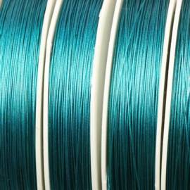 Fil acier coating  Turquoise / 10 mètres / KD401