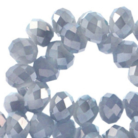 Facettes Gris-Bleu 4x3mm / ± 150 pcs / KD34429