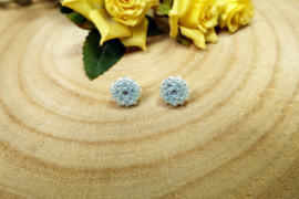 Boucles d’oreilles tige bleu claire (O-128)