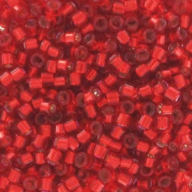 Miyuki Delica  11/0 Nr DB-602 - 5 grammes - Rouge Doublé Argent