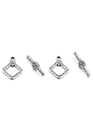 Fermoir Toggle Argent Antique / Set 3 ensembles  / KD26931